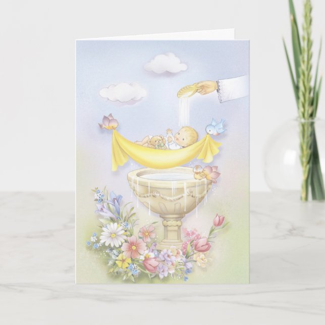 Invitaciones del bautismo del muchacho (Anverso)