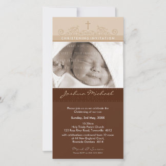 INVITACIONES DEL BAUTIZO DE LA FOTO:: 3 elegantes
