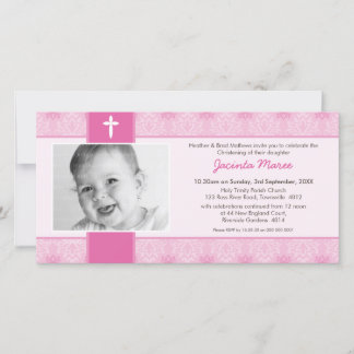INVITACIONES DEL BAUTIZO DE LA FOTO:: bonito 2L