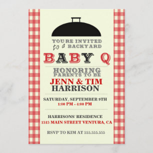 Invitaciones del bebé Q Baby Shower
