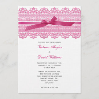 Invitaciones del boda del cordón y de la cinta