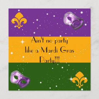 Invitaciones del carnaval con la máscara y la flor