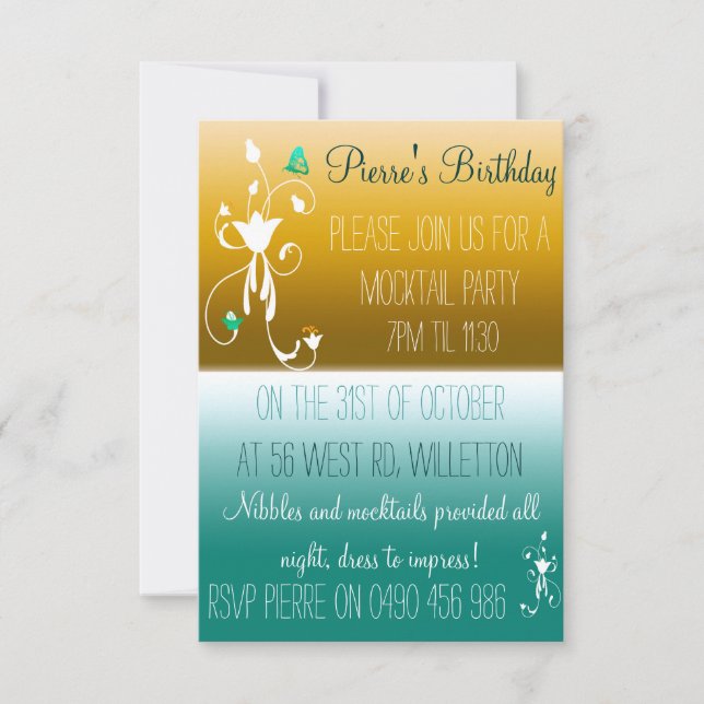 Invitaciones del cielo del desierto (Anverso)