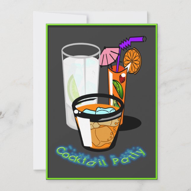 Invitaciones del cóctel de Coctails (Anverso)