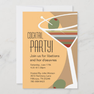 Invitaciones del cóctel de Martini