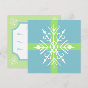 Invitaciones del copo de nieve retro