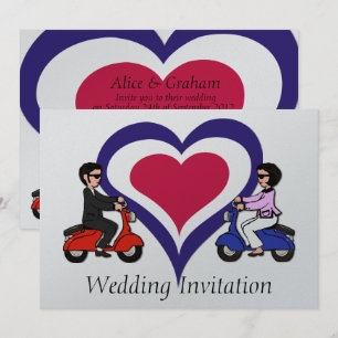 Invitaciones del corazón de la MOD del muchacho y