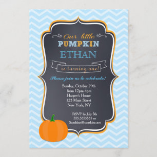 Invitaciones del cumpleaños de la calabaza para el