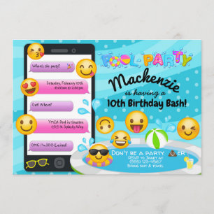 Invitaciones del cumpleaños de la fiesta en la