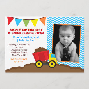 Invitaciones del cumpleaños de la foto de la