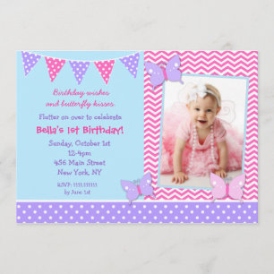 Invitaciones del cumpleaños de la foto de la