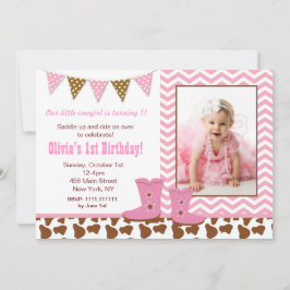 Invitaciones del cumpleaños de la foto de la