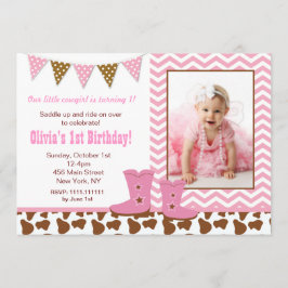Invitaciones del cumpleaños de la foto de la