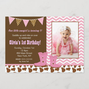 Invitaciones del cumpleaños de la foto de la