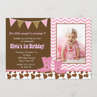 Invitaciones del cumpleaños de la foto de la