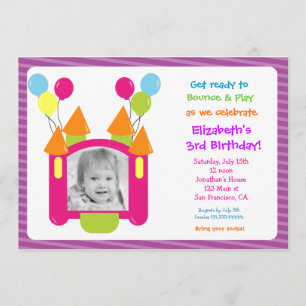 Invitaciones del cumpleaños de la foto de la casa