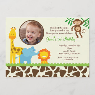 Invitaciones del cumpleaños de la foto de los