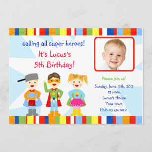 Invitaciones del cumpleaños de la foto del