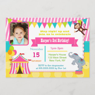 Invitaciones del cumpleaños de la foto del