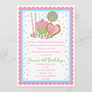 Invitaciones del cumpleaños de la magdalena y del