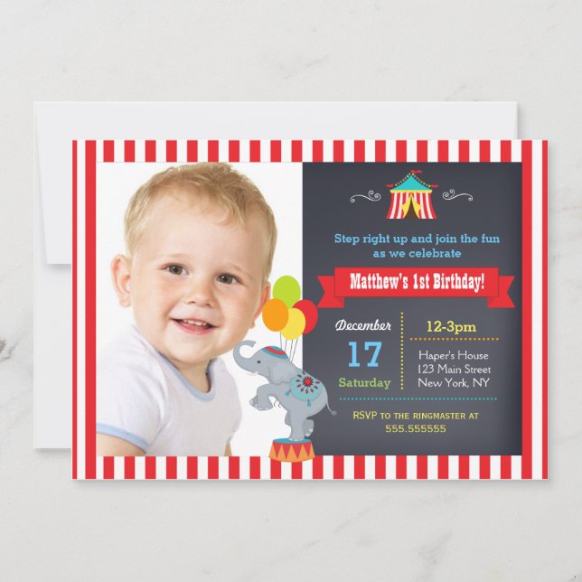 Invitaciones del cumpleaños de la pizarra del (Anverso)