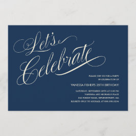 Invitaciones del cumpleaños de los azules marinos