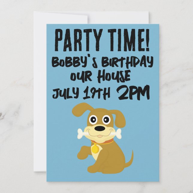 INVITACIONES DEL CUMPLEAÑOS DE LOS NIÑOS CON SCRIP (Anverso)