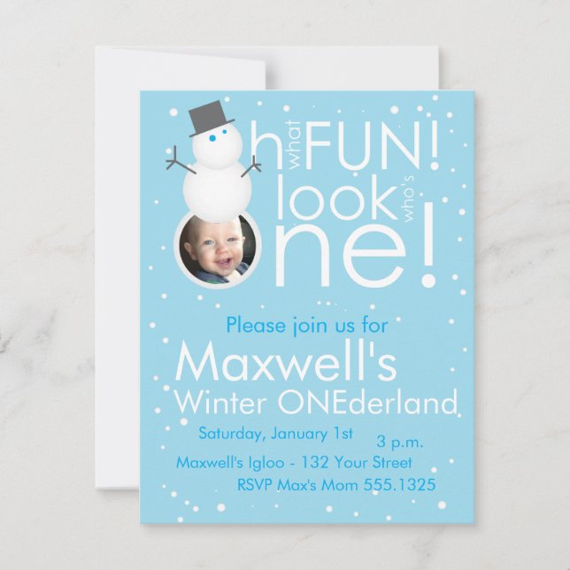 Invitaciones del cumpleaños de ONEderland del (Anverso)