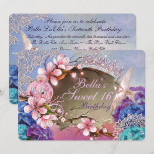 Invitaciones del cumpleaños de Quinceanera del