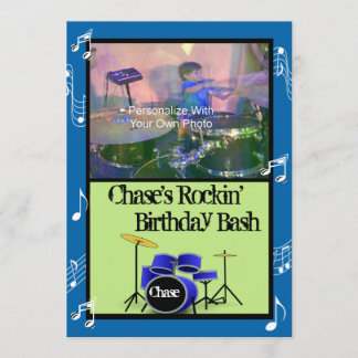 Invitaciones del cumpleaños del tema de la música