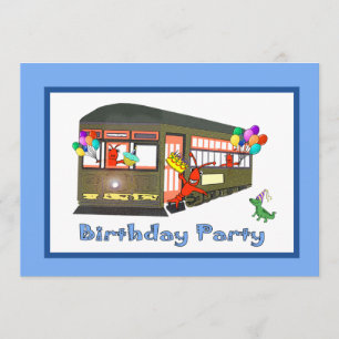 Invitaciones del cumpleaños del tranvía de New