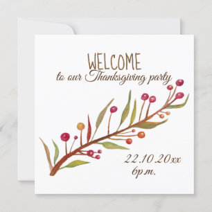 Invitaciones del Día de Acción de Gracias