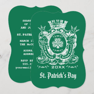 Invitaciones del Día de San Patricio por el Escudo