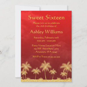 Invitaciones del dulce 16 de las noches árabes del