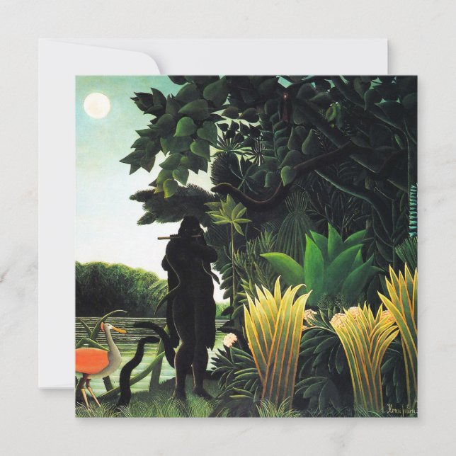 Invitaciones del encantador de serpiente de Henri (Anverso)