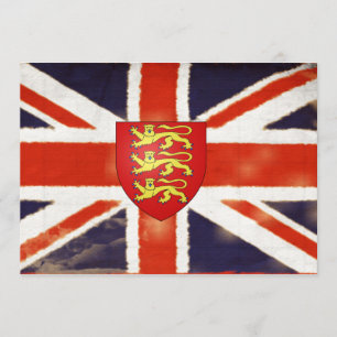 Invitaciones del escudo de armas de Union Jack del