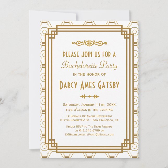 Invitaciones del fiesta de Bachelorette del art (Anverso)