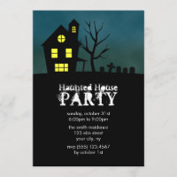 Invitaciones del fiesta de casa encantada