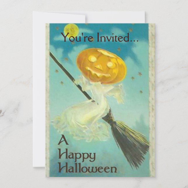 Invitaciones del fiesta de Halloween (Anverso)