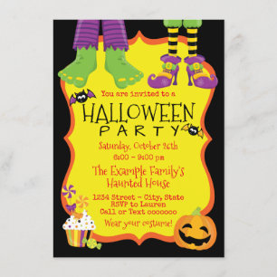 Invitaciones del fiesta de Halloween de los niños