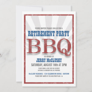Invitaciones del Fiesta de Jubilación Barbeque