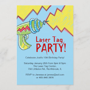 Invitaciones del fiesta de la etiqueta del laser