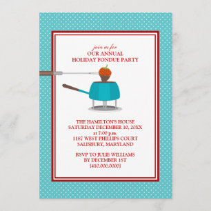 Invitaciones del fiesta de la "fondue" del día de