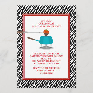 Invitaciones del fiesta de la "fondue" del día de