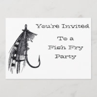 Invitaciones del fiesta de la fritada de pescado