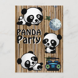 Invitaciones del fiesta de la panda