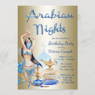 Invitaciones del fiesta de las noches árabes