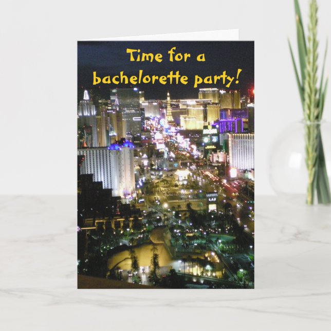 Invitaciones del fiesta de Las Vegas Bachelorette (Anverso)