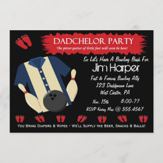 Invitaciones del fiesta de los bolos de Dadchelor