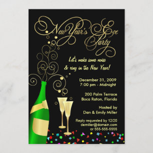 Invitaciones del fiesta de Noche Vieja